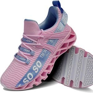 PINK Women's Running Shoes Non Slip Athletic Tennis Walking Blade Type Sneake…